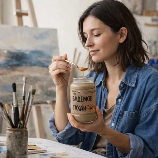 Бадемов тахан - натурален продукт от 100% бадеми 700 гр.